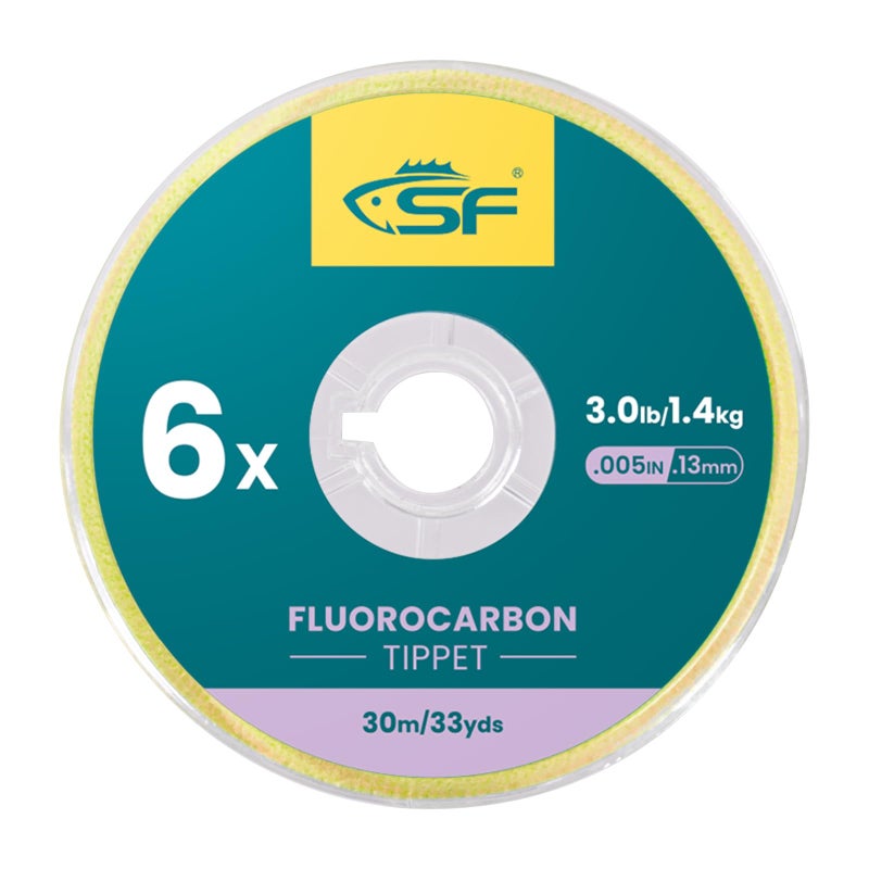 SF Clear Fluorocarbon Fly Fishing Tippet Material Line Leaders and Tippet Tenkara 30M 6X 1PCS - Image 1